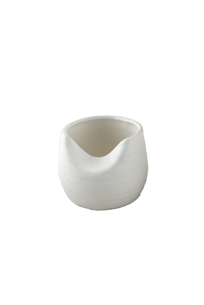 Ceramic Folded Top Rounded Vase