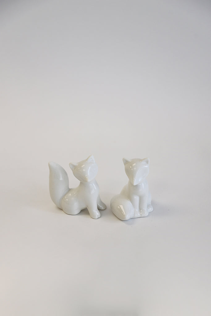Ceramic Fox Pair