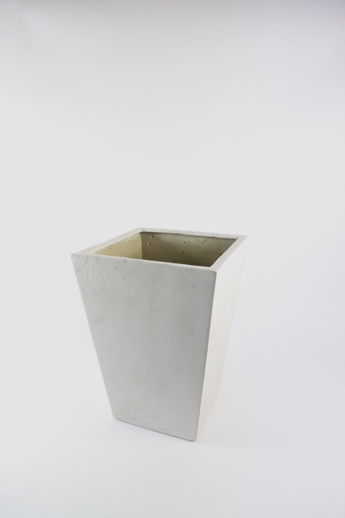 Concrete Look Tall Taper Planter